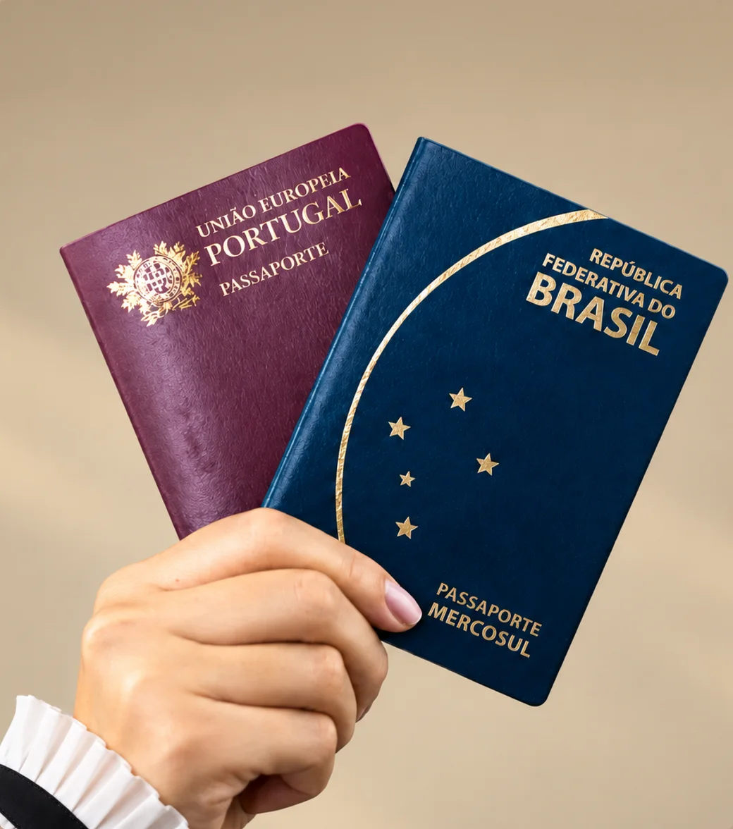 Passaportes de Portugal e do Brasil